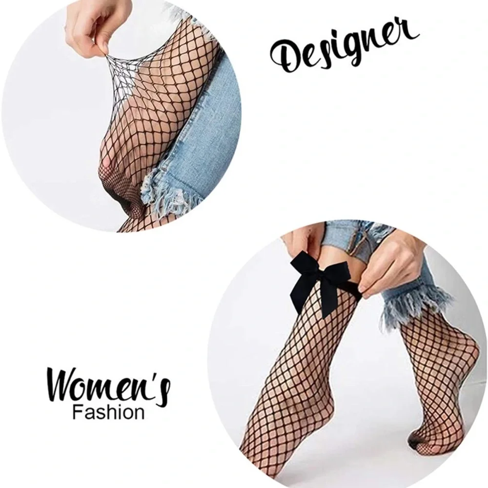 VIMILOLO Womens Ankle Fishnet Sock 3Pairs
